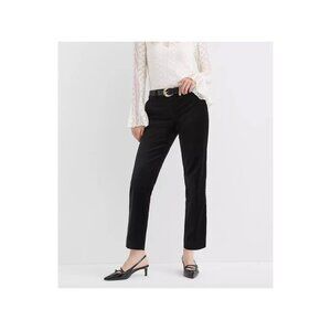 LOFT Riviera Slim Pants in Black Velvet Size 4 NEW